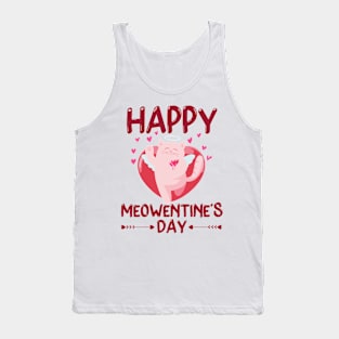 Valentines Day Happy Meowentine's Day Cat Lover Tank Top